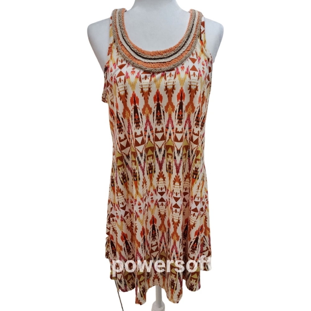 BeBop Beaded Neckline Sun Dress